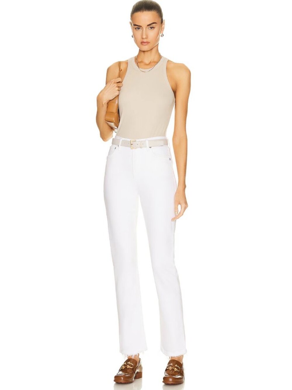 Agolde Riley Straight Leg Jeans Womens 29 White Button Fly Cotton Denim Classic